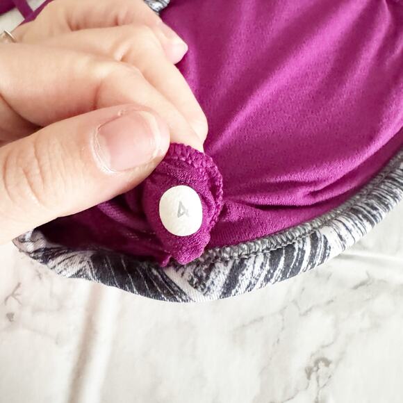 LULULEMON Free To Be Wild Sports Bra Heat Wave White Black Regal Plum 4 - Picture 8 of 9